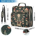 thumbnail image 3 of WOBOGO Christmas Decorated Ferris Wheel Ring Binder Bag 1.5in Folder Organizer with Shoulder Strap for 13Inch Laptop and 500 Sheets of Paper, 3 of 8