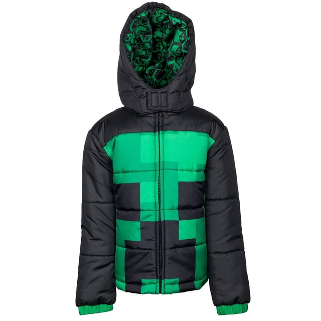 Campera Inflable de Invierno con Cierre para Niños Minecraft Creeper