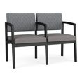 thumbnail image 1 of Chaise d'Attente de Réception en Acier Lenox 2 Places / Acier Noir / Gris / Gris, 1 of 5