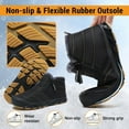 thumbnail image 3 of Mens Snow Boots Waterproof Winter Boots for Men Fur Lined Warm Ankle Boots Zipper Closure Slip on Outdoor Boot Comfortable Walking Shoes, 3 of 12