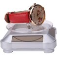 thumbnail image 5 of HUGFEGWE 360° Rotating Turntable Display Stand Double Used Solar or AAA Battery Powered for Jewelry Spinner Watch Collection Shelf Square Black CJB91-100717, 5 of 5