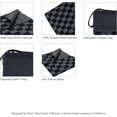 thumbnail image 6 of Picnic TIME Outdoor Picnic Blanket Tote, 59"x51" Foldable Beach & Camping Blanket with Soft Fleece, Water-Resistant Bottom, Adjustable Strap & Zippered Pocket (Black Checkers), 6 of 8
