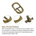thumbnail image 3 of Uxcell 6Pack 0.59" Single Prong Belt Buckle Oval Center Bar Buckles for Leather Craft, Brass, 3 of 7