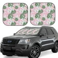 thumbnail image 6 of Kdxio Lilies Flowers Print 2-Piece Sun Shade Front Windshield - Foldable Car Front Window Sunshades for Most Sedans SUV Truck, 6 of 6