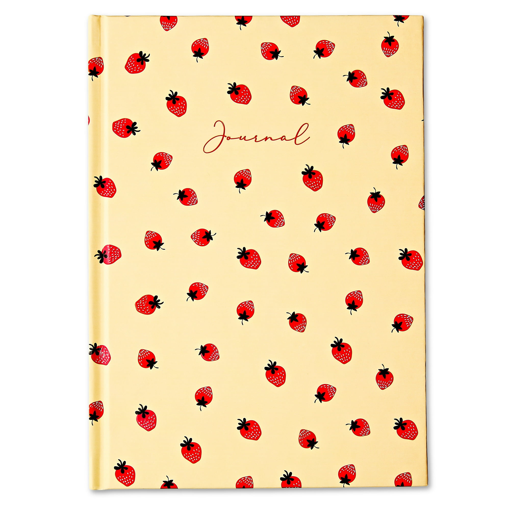 Pen+Gear Red Strawberry Journal, 6 in x 8.5 in, 200 Ruled Pages