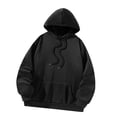 thumbnail image 1 of Sudadera con capucha Y2K con cordón ajustable para mujer y hombre, sudadera con capucha de manga larga Negro, 1 of 9