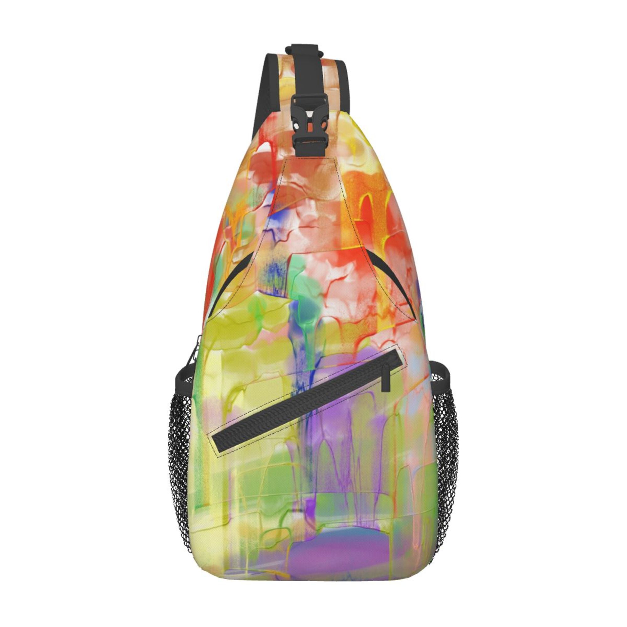 ZICANCN Crossbody Sling Bag for Men Women Abstract Paint Casual