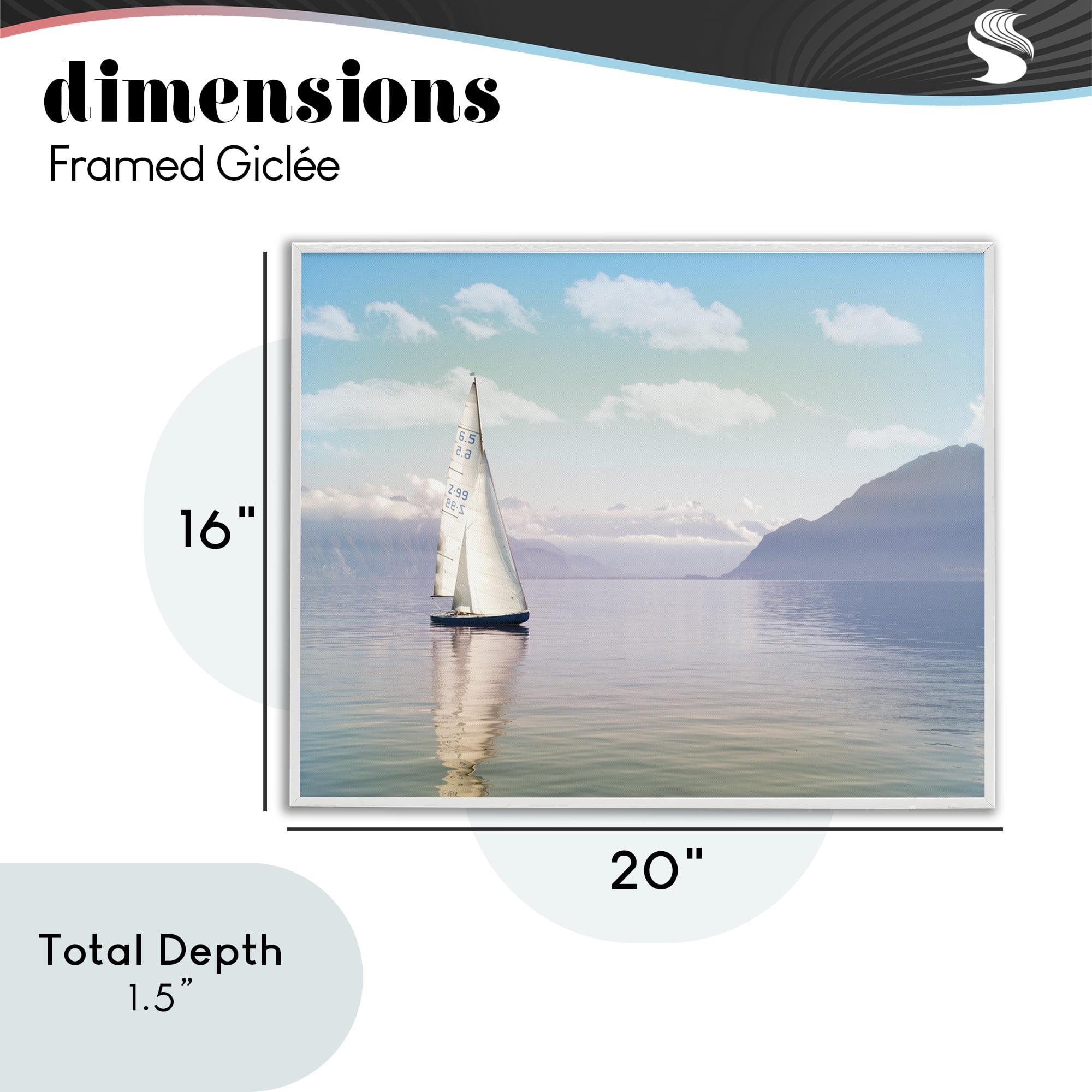Stupell Industries Ocean Sails Lounging White Framed Giclee Art, design by Marcus Prime