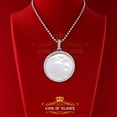 thumbnail image 6 of King of Bling's Real 0.25ct Diamond 925 Sterling White Silver 1.75" PICTURE Fashion Pendant, 6 of 11