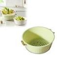 thumbnail image 2 of Clearance! Kitchen Bowl Set 2 in 1 Fruit Vegetable Washing Food Strainers Large Plastic Double Layered Strainer Basket for Pasta Spaghetti Berry Colander for Kitchen, 2 of 9