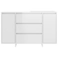thumbnail image 3 of vidaXL Sideboard with 3 Drawers High Gloss White 120x41x75 cm Engineered Wood, 3 of 5