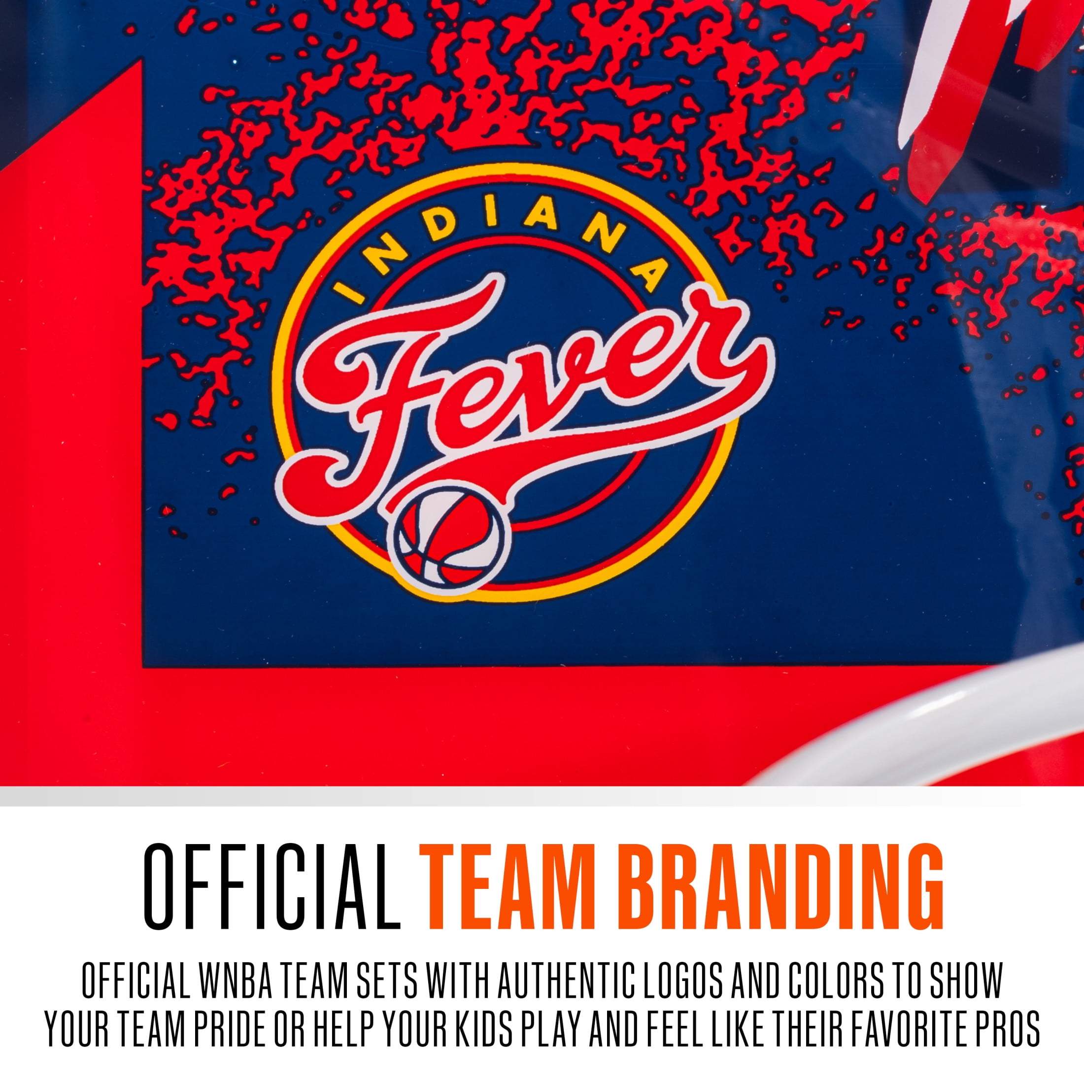 Franklin Sports WNBA Indiana Fever Over the Door Basketball Hoop - Kids Indoor Basketball Hoop with Mini Ball - WNBA Fan Shop Mini Hoop for Bedroom + Office
