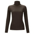 thumbnail image 4 of Chandail Col Roulé pour Femmes Hiver Tricoté Ajusté Col Montant Doux Chaud Confortable Décontracté Élégant Confortable, 4 of 5