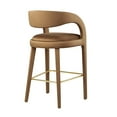thumbnail image 4 of Modway Pinnacle 30" Upholstered Fabric Bar Stool in Brown/Gold (Set of 2), 4 of 10