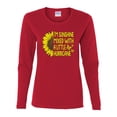 thumbnail image 2 of Wild Bobby, I'm Sunshine Mixed With A Little Hurricane , Inspirational/Christian, Women Graphic Long Sleeve Tee, Red, Medium, 2 of 5