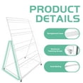 thumbnail image 4 of Floral Display Stand with 16 White Round Buckets, 4-Tier Iron Plant Rack, High-Temperature Baking Paint, Wheeled White Plant Cart, 39x26x59 Inch, Garden, Living Room, Office, 4 of 8