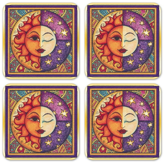 Vinyl Drink Coasters - Set of 4 - Celestials