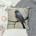 thumbnail image 2 of PRATYUS   Chinoiserie Pillow Covers Bluebird Sitting On A Branch Throw Pillows Chinoiserie Decor Outdoor Pillows Cases Suitable for Couch Pillows Living Room Bedroom White, 2 of 5