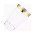 thumbnail image 3 of YSTDHL 40 Pack Clear Plastic Cups Party Glasses, 12Oz Disposable Cups Plastic Tumblers, Elegant Party Tumblers Cups Wedding Cups with Gold Rim, 3 of 7