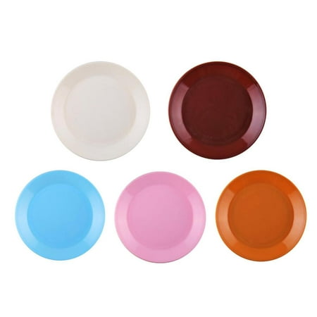 

Reusable Snacks Plates|5pcs Unbreakable Fruit Dishes|Household Dinnerware For Snacks Fruits Camping Dishes For Ketchup Jam Fruits Nut (Random Color)