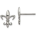thumbnail image 2 of Chisel Titanium Polished Fleur de lis Post Earrings - 13mm, 2 of 7
