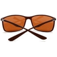 thumbnail image 4 of Square Sport Sunglasses With Flex Brown Rubber Frame - Brown, 4 of 4