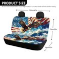thumbnail image 4 of FUIALDOLG Watercolor Eagle Back Seat Covers with SUV Car, Dustproof Easy to Install Rear Bench Seat Cover(2 Piece), 4 of 7