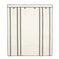 thumbnail image 3 of Gzxs 69" Wardrobe Closet 5-Tiers Portable Clothes Organizer with Hanging Rod for Bedroom, Beige, 3 of 10