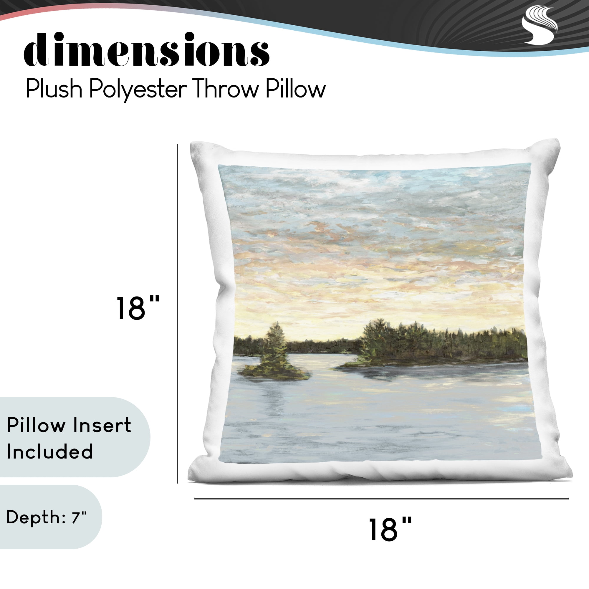 Stupell Industries Lake Shore at Sundown Decorative Printed Throw Pillow, design by Julie DeRice
