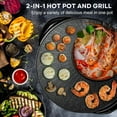 thumbnail image 4 of Electric Hot Pot and Grill Combo, 110V Hot Pot with Grill 2 in 1, Multifunctional Smokeless Korean Barbecue Grill, Capacity for 3-5 People, Suitable for Korean BBQ, Shabu and Soup, 4 of 9