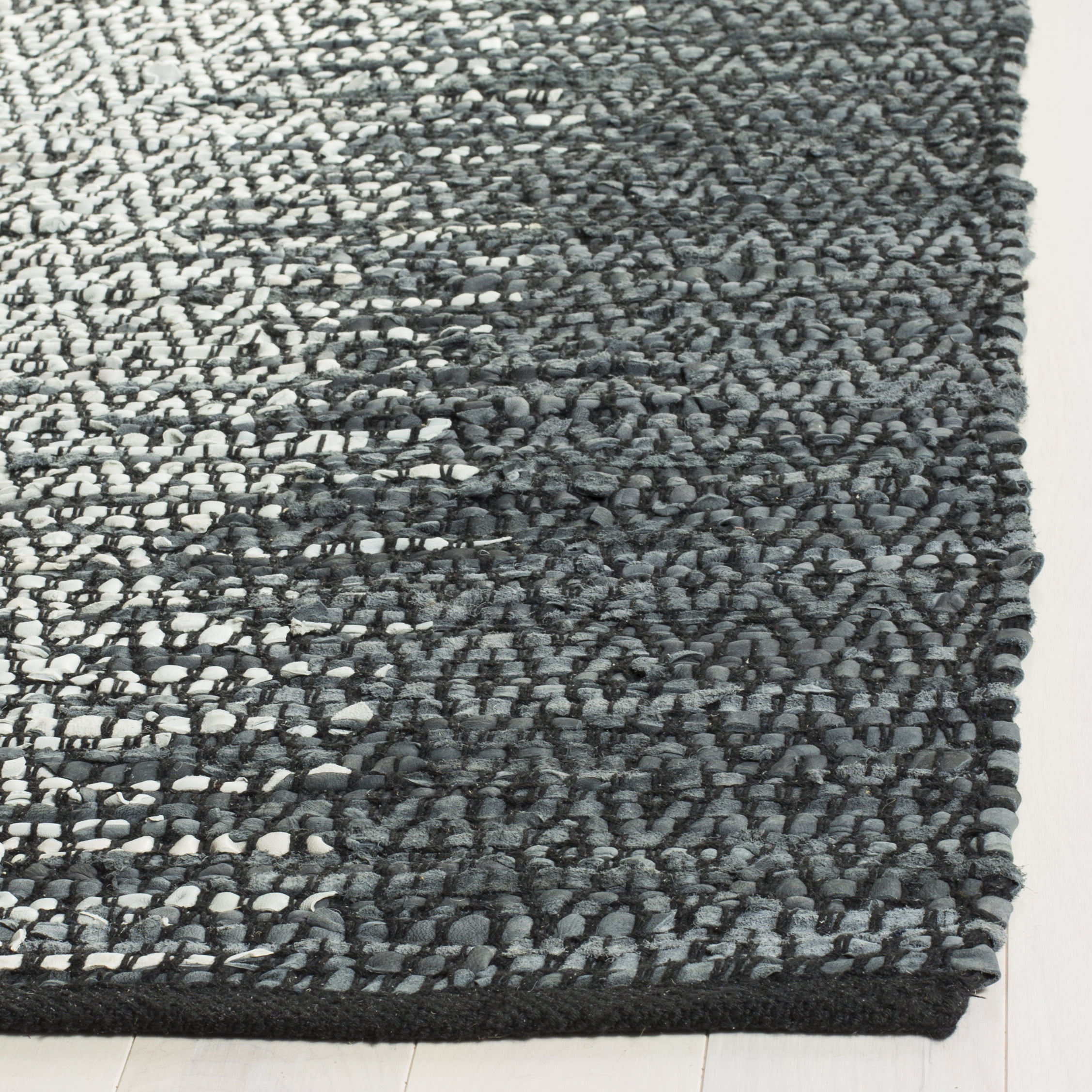 SAFAVIEH Vintage Leather Kalina Diamond Trellis Area Rug, Grey/Cream, 8' x 10'