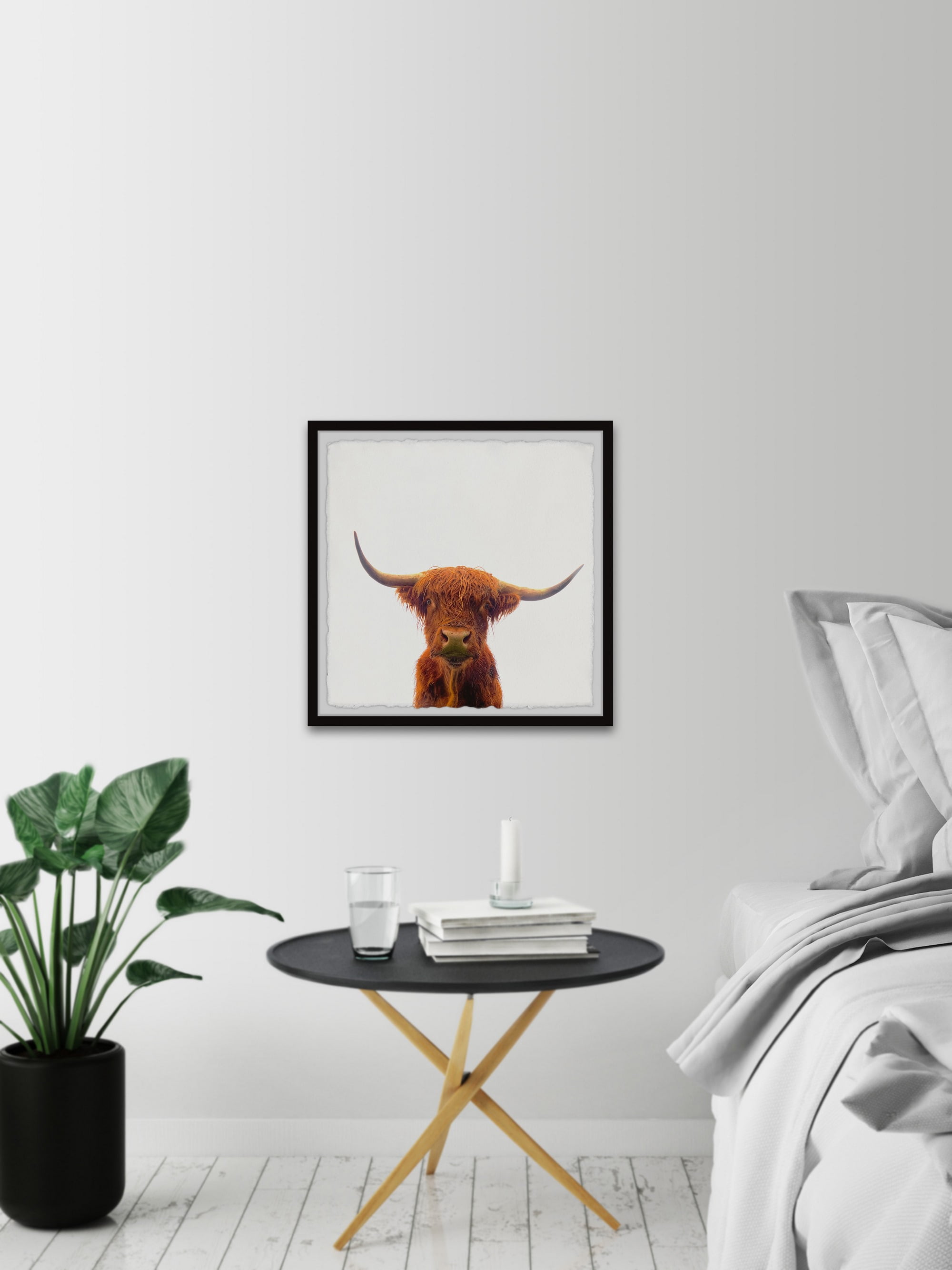 Marmont Hill The Orange Buffalo Framed Wall Art, 18" x 18"