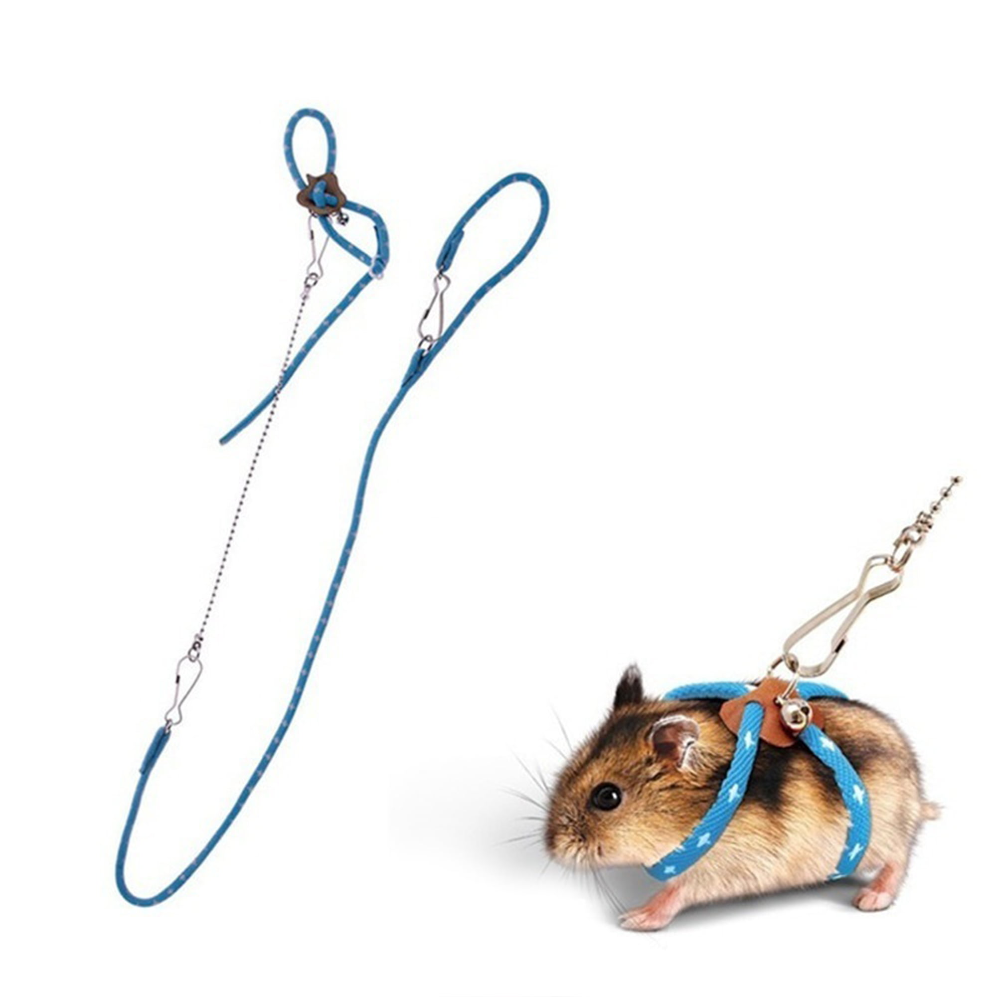 Adjustable Ferret Harness//Baby Rabbit//Squirrel//Hamster Rat Mouse Leash Lead Rope Black S
