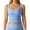 Blue, variant on Athletic Tank Tops for Women Lace Trim Yoga Workout Fitted Camisole Sleeveless Casual Basic Cami Shirts Beige M