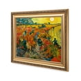 thumbnail image 7 of DECORARTS - The Red Vineyards - Vincent Van Gogh. Giclee Print on Canvas with matching Golden-relief Framed Wall Art. Total with Framed size: 30x26, 7 of 7