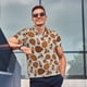 thumbnail image 4 of Balery Pinecone Autumn Pattern Camisa Polo de Hombre con Estampado, de Manga Corta y Tejido Medio, Camisa Tipo Golf Polo-Large, 4 of 6
