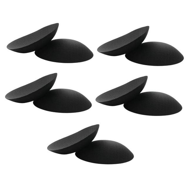 pitrice 5Pairs Womens Bra Inserts Pads Soft Swimsuit Padding Inserts Breast Cups Black