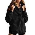 thumbnail image 2 of Dqueduo Womens Oversized Sweatshirts with Snap Button Henley Collar Soft Fleece Pullover Tops Fall Winter Clothes 2026 Cute Fashion Outfits, 2 of 8