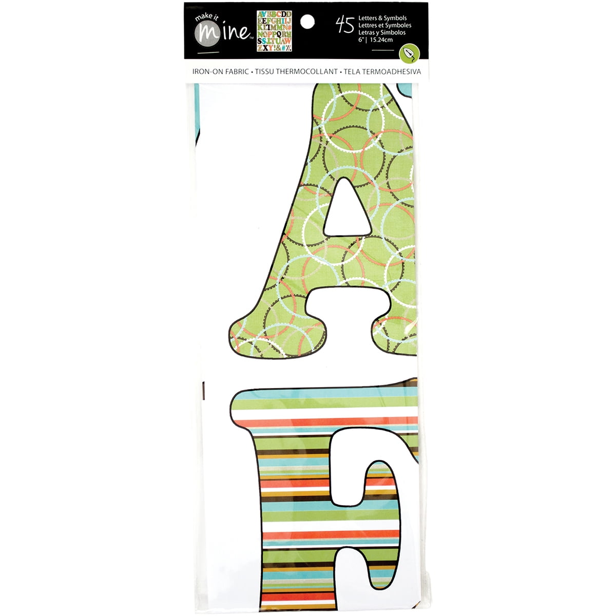 Alphabet Uppercase Iron-On Fabric Letters & Symbols-Modern - Walmart.com