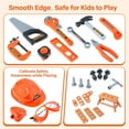 thumbnail image 3 of Kids Tool Bench-Zealous 79pcs Transformable Set, Toddler Workbench Toy with Electric Drill, Pretend Construction Playset for Boys Girls Age 3+, Orange & Black, 3 of 7