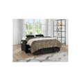 thumbnail image 5 of Lilola Home 71"W Black Fabric Convertible Sleeper Loveseat with USB Charger and Cupholders, 5 of 6