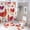 style-723, variant on Colorful Cute Valentines Chicken Hearts 4 Piece Decor Shower Curtains Sets Rug Toilet Lid Cover And Non-Slip U Shape Mat Cute Rooster Chickens Waterproof Shower Curtain for Bathtub Decor