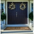thumbnail image 5 of A1 Home Collections 36"x72" Natural Coir Monogrammed Doormat with PVC Backing, Heavy Duty Anti-Shed Front Door Mat, Easy to Clean, 5 of 8