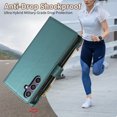 thumbnail image 6 of Crossbody Case for Samsung Galaxy S24 FE Case Wallet, PU Leather Case with Card Holder Kickstand, Handbag Zipper Flip Cover with Shoulder & Wrist Strap for Galaxy S24 FE Men Women, Darkgreen, 6 of 9