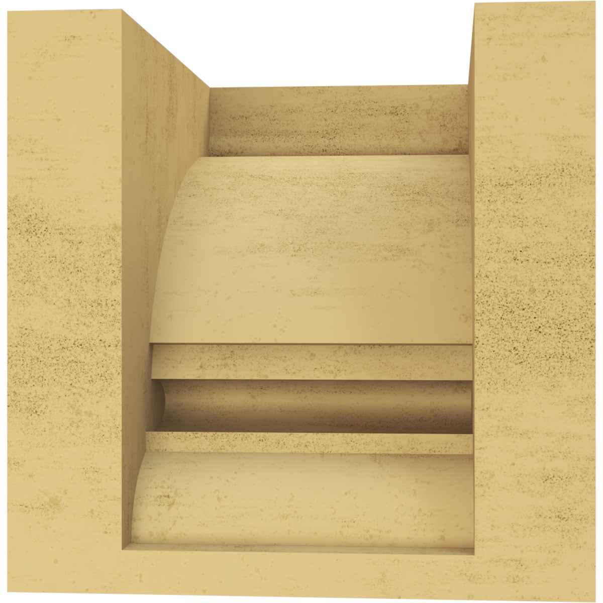 5"W x 5"D x 5"H Wide Diane Rough Cedar Woodgrain TimberThane Corbel, Primed Tan