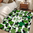 thumbnail image 4 of Area Rugs for Living Room 4x6 Ft, St. Patrick's Day Non Slip Area Rugs for Kitchen Bedroom Entryway, Green Shamrock Leaves Black Cloud Spring Washable Carpet Runner Rug Floor Mats for Bedroom, 4 of 8