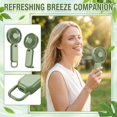 thumbnail image 6 of Handheld Portable Fan Green Usb Rechargeable Small Personal Fan with Digital Display High Cooling Output for Outdoor Travel Home Office Summer Accessory 1 Pack, 6 of 7