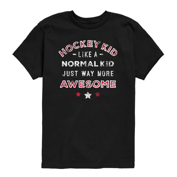 Instant Message - Hockey Kid - Toddler Boys Short Sleeve Graphic T-Shirt