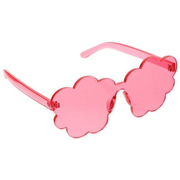 LOLIPPYY Stylish Red Flower Sunglasses Frameless Glasses for Outdoor Activities and Parties