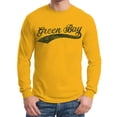 thumbnail image 4 of Green Bay Baseball Script - Adult Unisex Long Sleeve T Shirt - Medium - Gold, 4 of 6